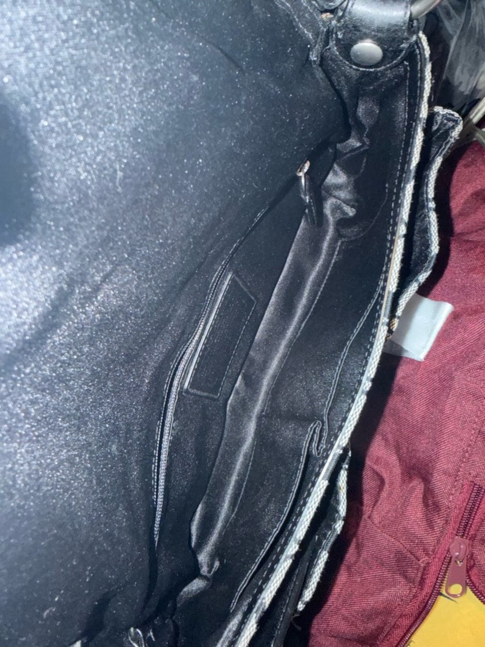 Coach Black and Gray Signature Buckle Shoulder Bag - Picture 6 of 8
